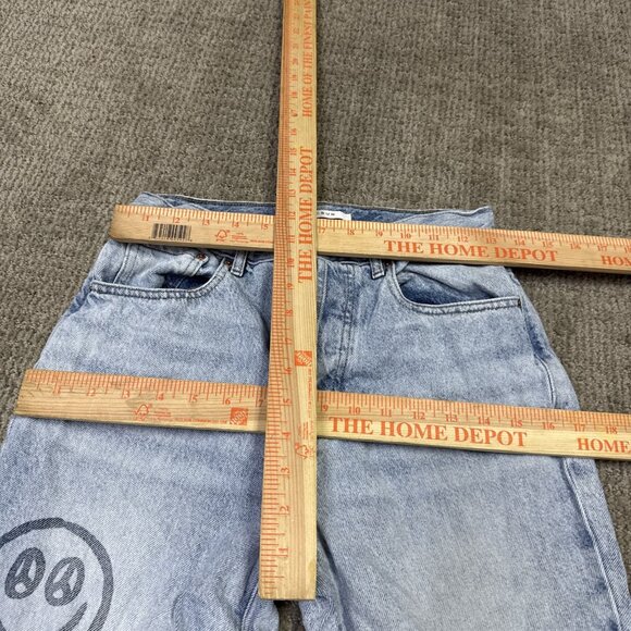 PacSun Dad Jeans 5 Button Fly Blue Pockets Women’s Size 26 - Picture 2 of 14